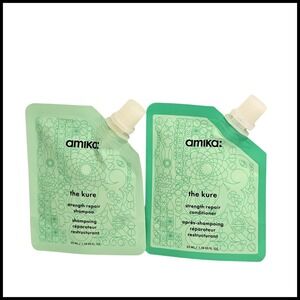 Amika The Kure Strength Repair Shampoo & Conditioner Set Travel Size